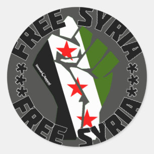 Vrij Syrië Ronde Sticker