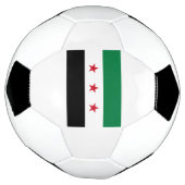 Vrij Syrië Voetbal vlag (Gedraaid)