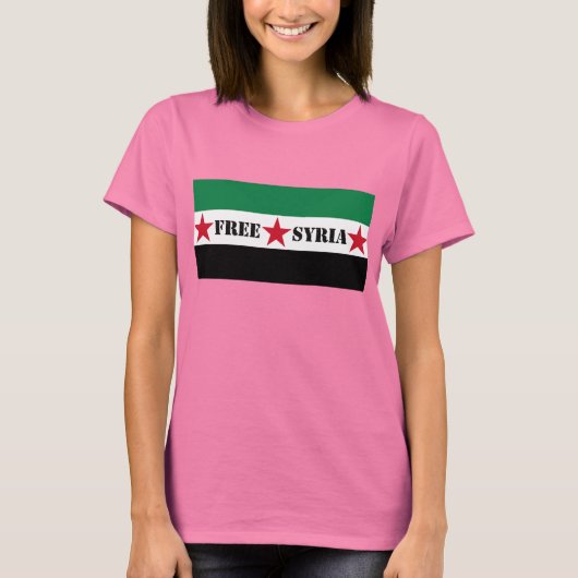 Vrij Syrisch t-shirt voor de vlag van de Dames (Voorkant)