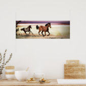 VRIJ TE ZIJN IN HET WILD BESTAANDE HORSES POSTER (Keuken)