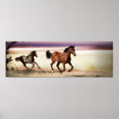 VRIJ TE ZIJN IN HET WILD BESTAANDE HORSES POSTER (Voorkant)