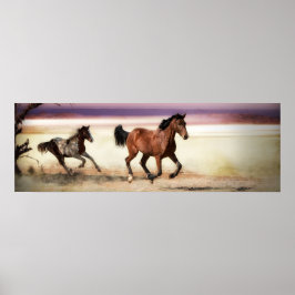 VRIJ TE ZIJN IN HET WILD BESTAANDE HORSES POSTER