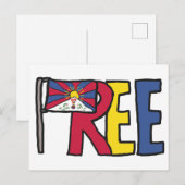 Vrij Tibet Briefkaart (Voorkant / Achterkant)