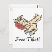Vrij Tibet! Briefkaart (Voorkant / Achterkant)