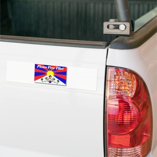 Vrij Tibet Bumpersticker (Op Truck)