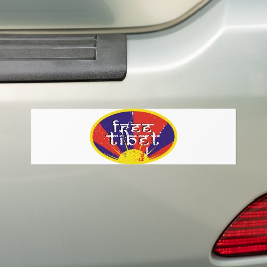 Vrij Tibet Bumpersticker (Op auto)