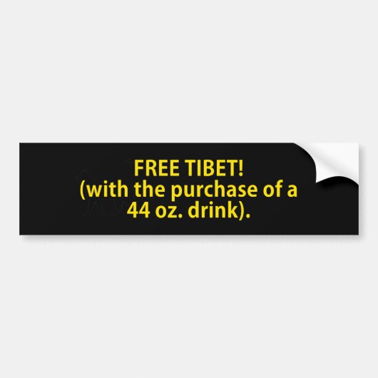 Vrij Tibet Bumpersticker (Voorkant)