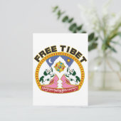 Vrij Tibet Emblem Briefkaart (Staand voorkant)