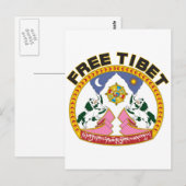 Vrij Tibet Emblem Briefkaart (Voorkant / Achterkant)