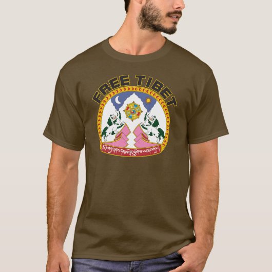 Vrij Tibet Emblem T-shirt (Voorkant)