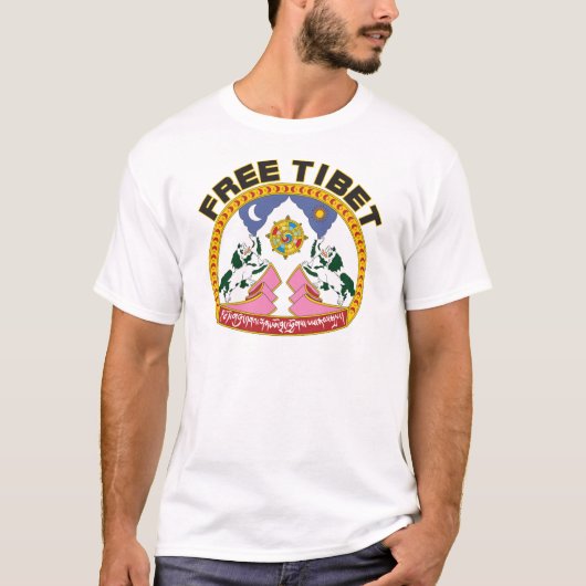 Vrij Tibet Emblem T-shirt (Voorkant)