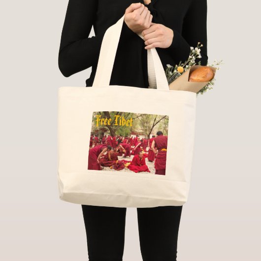 Vrij Tibet Grote Tote Bag (Voorkant (product))