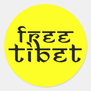 Vrij Tibet Kleding en kleding Ronde Sticker
