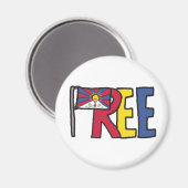 Vrij Tibet Magneet (Voorkant / Achterkant)