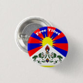 Vrij Tibet Ronde Button 3,2 Cm (Voorkant /achterkant)
