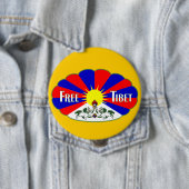 Vrij Tibet Ronde Button 4,0 Cm (In situ)