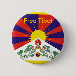 Vrij Tibet Ronde Button 5,7 Cm