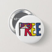 Vrij Tibet Ronde Button 5,7 Cm (Voorkant /achterkant)