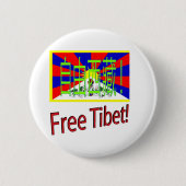 Vrij Tibet! Ronde Button 5,7 Cm (Voorkant)