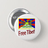 Vrij Tibet! Ronde Button 5,7 Cm (Voorkant /achterkant)