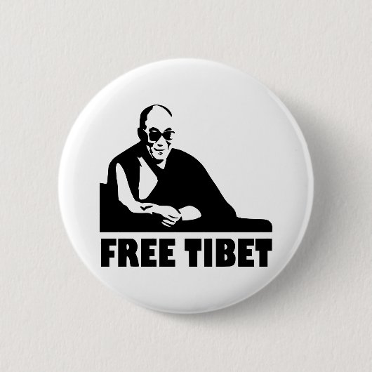 Vrij Tibet Ronde Button 5,7 Cm (Voorkant)