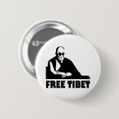 Vrij Tibet Ronde Button 5,7 Cm (Voorkant /achterkant)
