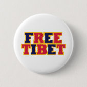 Vrij Tibet Ronde Button 5,7 Cm (Voorkant)