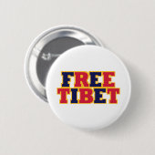 Vrij Tibet Ronde Button 5,7 Cm (Voorkant /achterkant)