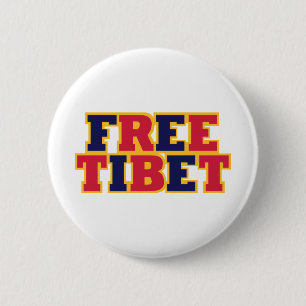 Vrij Tibet Ronde Button 5,7 Cm