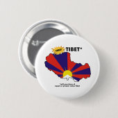 Vrij Tibet* Ronde Button 5,7 Cm (Voorkant /achterkant)