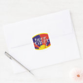 Vrij Tibet Ronde Sticker (Envelop)