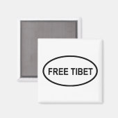 Vrij Tibet Square Magnet (Voorkant / Achterkant)