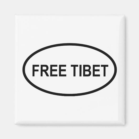Vrij Tibet Square Magnet (Voorkant)