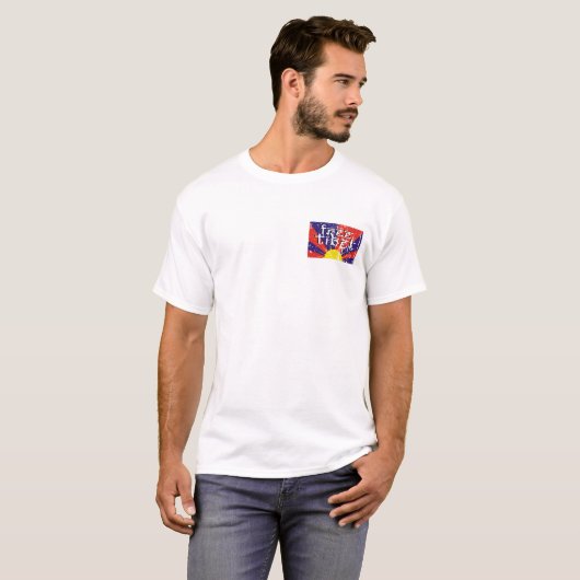 Vrij Tibet Stickers T-shirt (Voorkant volledig)