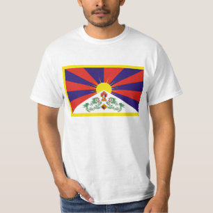 Vrij Tibet - Tibetaanse vlag T-shirt