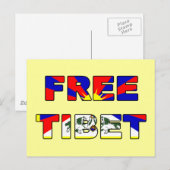 Vrij Tibetaans Briefkaart (Voorkant / Achterkant)