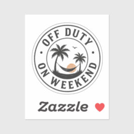 Vrij tijdens het weekend Tropisch relaxatie emblee Sticker