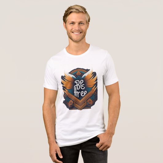 Vrij Tri-Blend Shirt (Voorkant volledig)