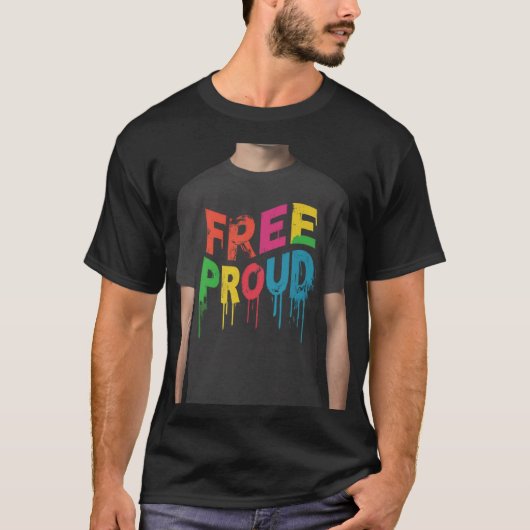 Vrij trots t-shirt (Voorkant)