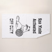 Vrij Uit Lui Kat. Grappige Spa Modus Geactiveerd Badhanddoek (Badhanddoek)