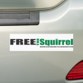 vrij van de eekhoorn-bumpersticker bumpersticker (Op auto)