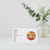 VRIJ VAN DE STROMEN, rode gele witte bruine Fantas Visitekaartje (Staand voorkant)