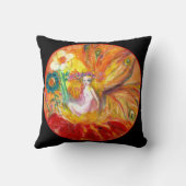 VRIJ VAN DE VLOEREN, zwarte rode gele bruidsvlek Kussen (Achterkant)