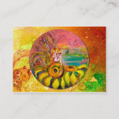 VRIJ VAN DE ZONLOWERS - geel roze bruin Visitekaartje (Achterkant)