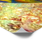 VRIJ VAN DE ZONLOWERS gele oranje roze vonk Poster (Hoek)