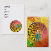 VRIJ VAN DE ZONLOWERS - gele roze witte parel Visitekaartje (Voorkant / Achterkant)