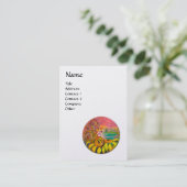 VRIJ VAN DE ZONLOWERS - gele roze witte parel Visitekaartje (Staand voorkant)