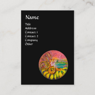 VRIJ VAN DE ZONLOWERS - gele roze zwart Visitekaartje