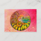 VRIJ VAN DE ZONNEMERS, gele roze sparken Visitekaartje (Achterkant)