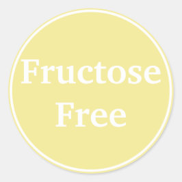 Vrij van fructose. Geen fructose. Gezondheid Voeds Ronde Sticker